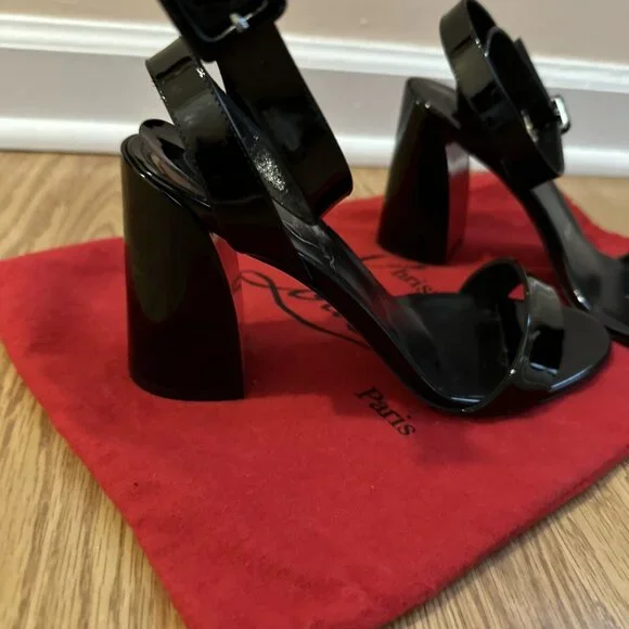 Christian Louboutin Miss Sabina Red Sole Ankle-Strap Sandals - Picture 2 of 7